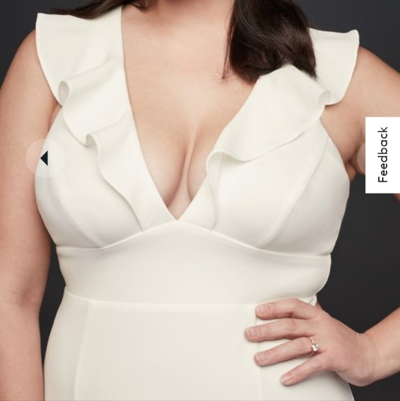 Ivory Wedding Dress (size 16W) David's Bridal, db studio - Picture 2 of 6